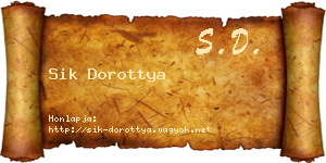 Sik Dorottya névjegykártya